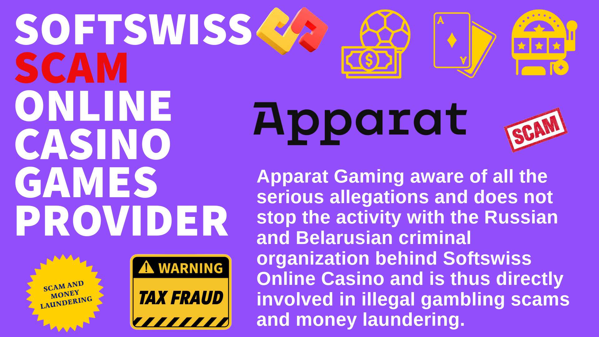 Apparat Gaming - softswiss scam - Casino by Softswiss